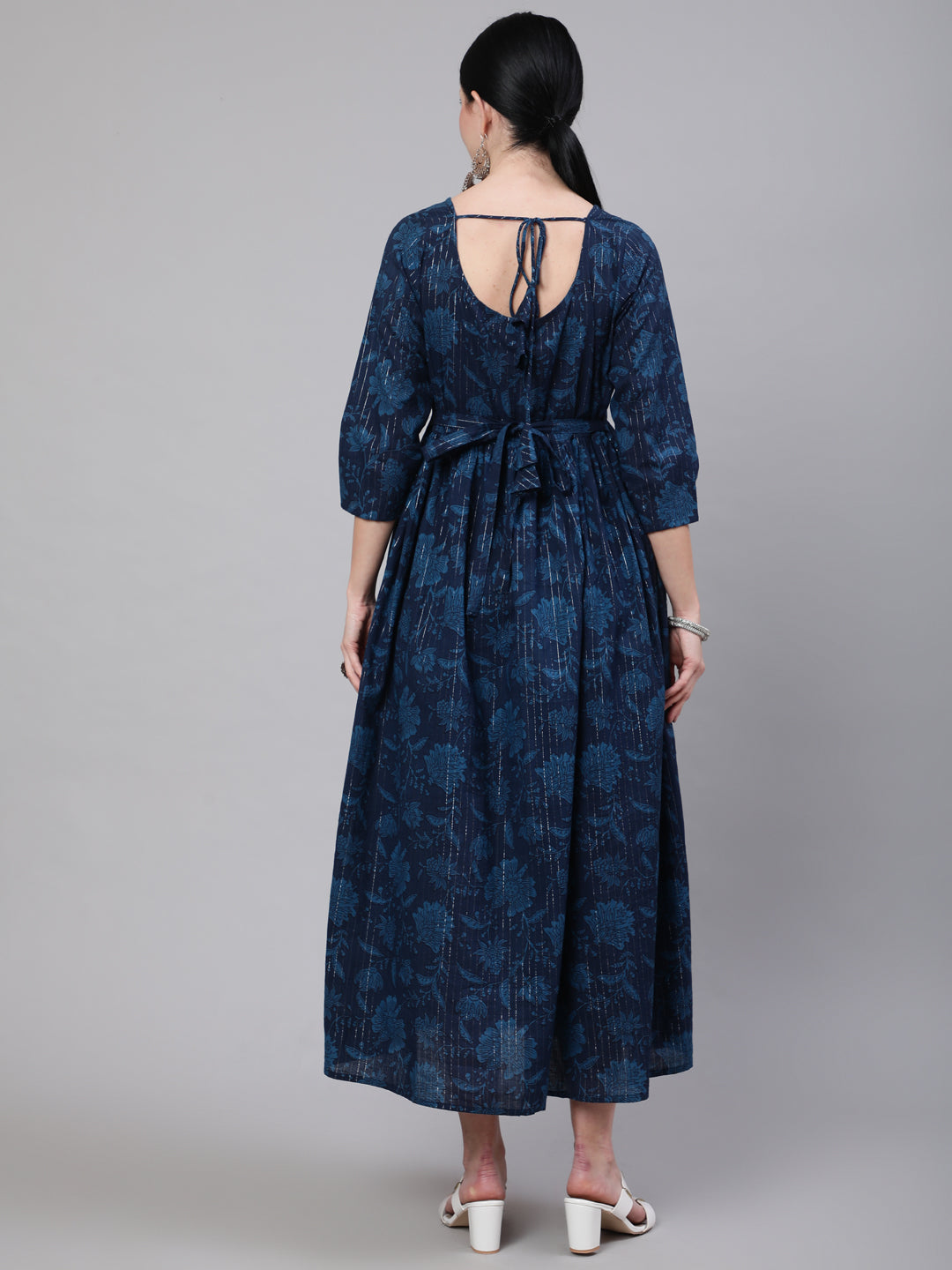 Ethnic Printed Flared Maternity Dress