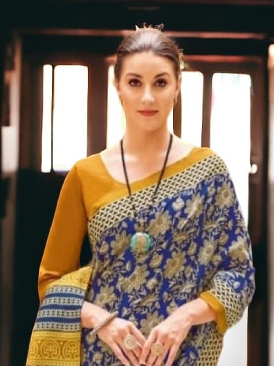 Floral Printed Bhagalpuri Silk Saree