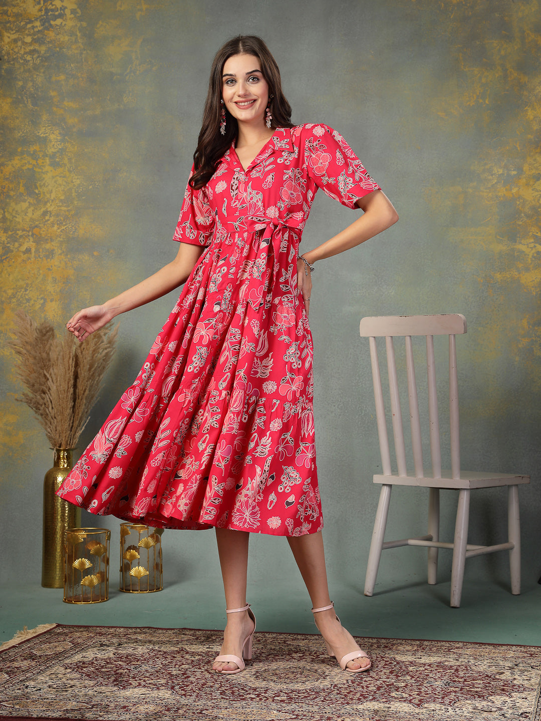 Stylum rayon printed dress – wholesale manufacturer & exporter from India