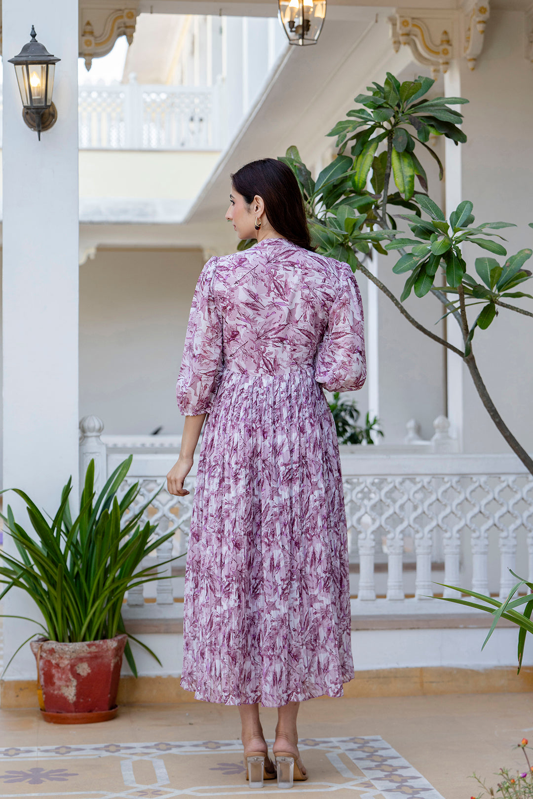 Georgette Pleated Dress