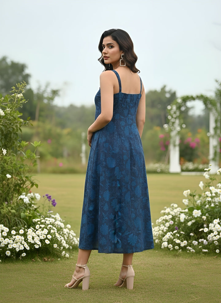 Printed Stylish Back Dress for Women