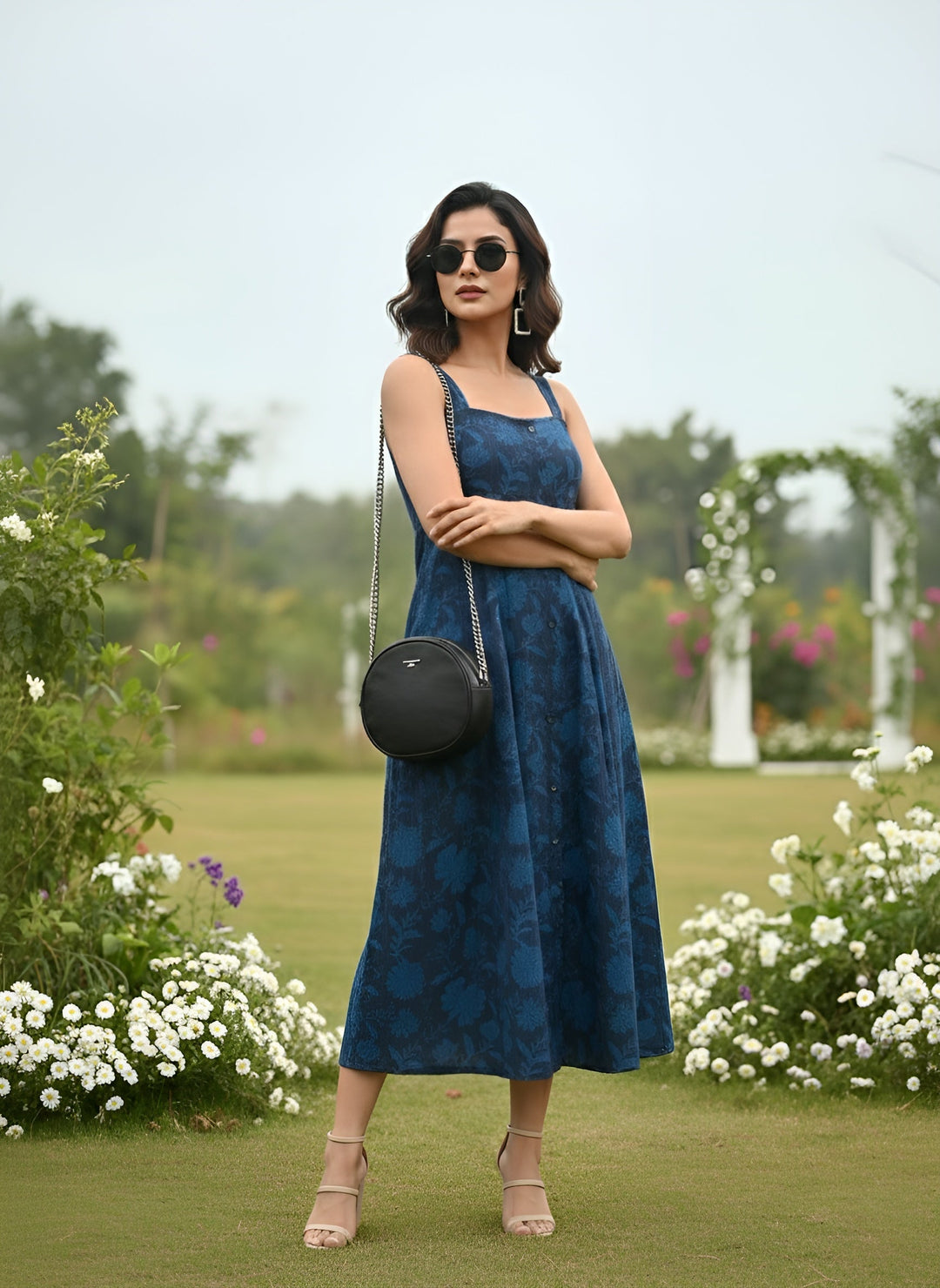 Printed Stylish Back Dress for Women