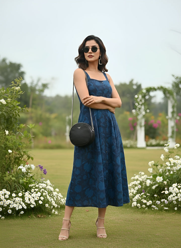 Printed Stylish Back Dress for Women