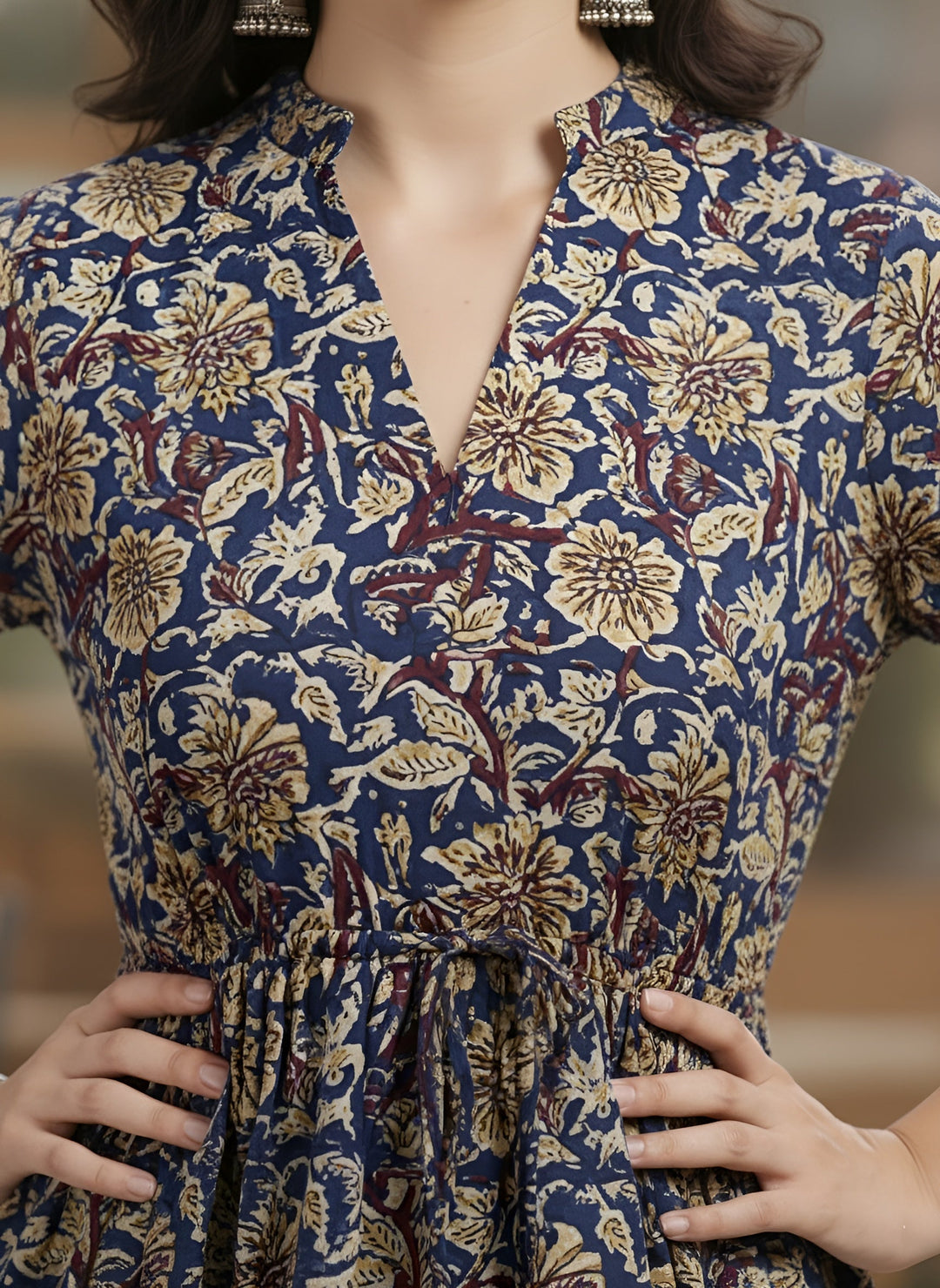 Printed Peplum Tunic