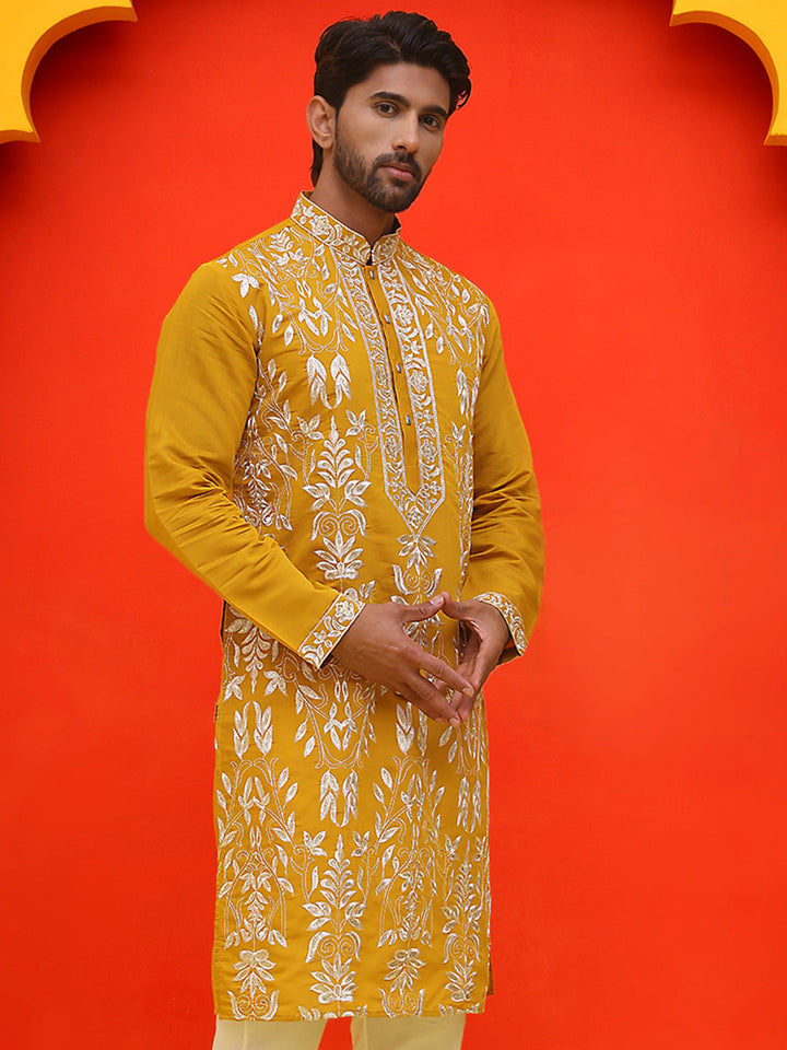 Embroidered & Sequins Kurtas For Men