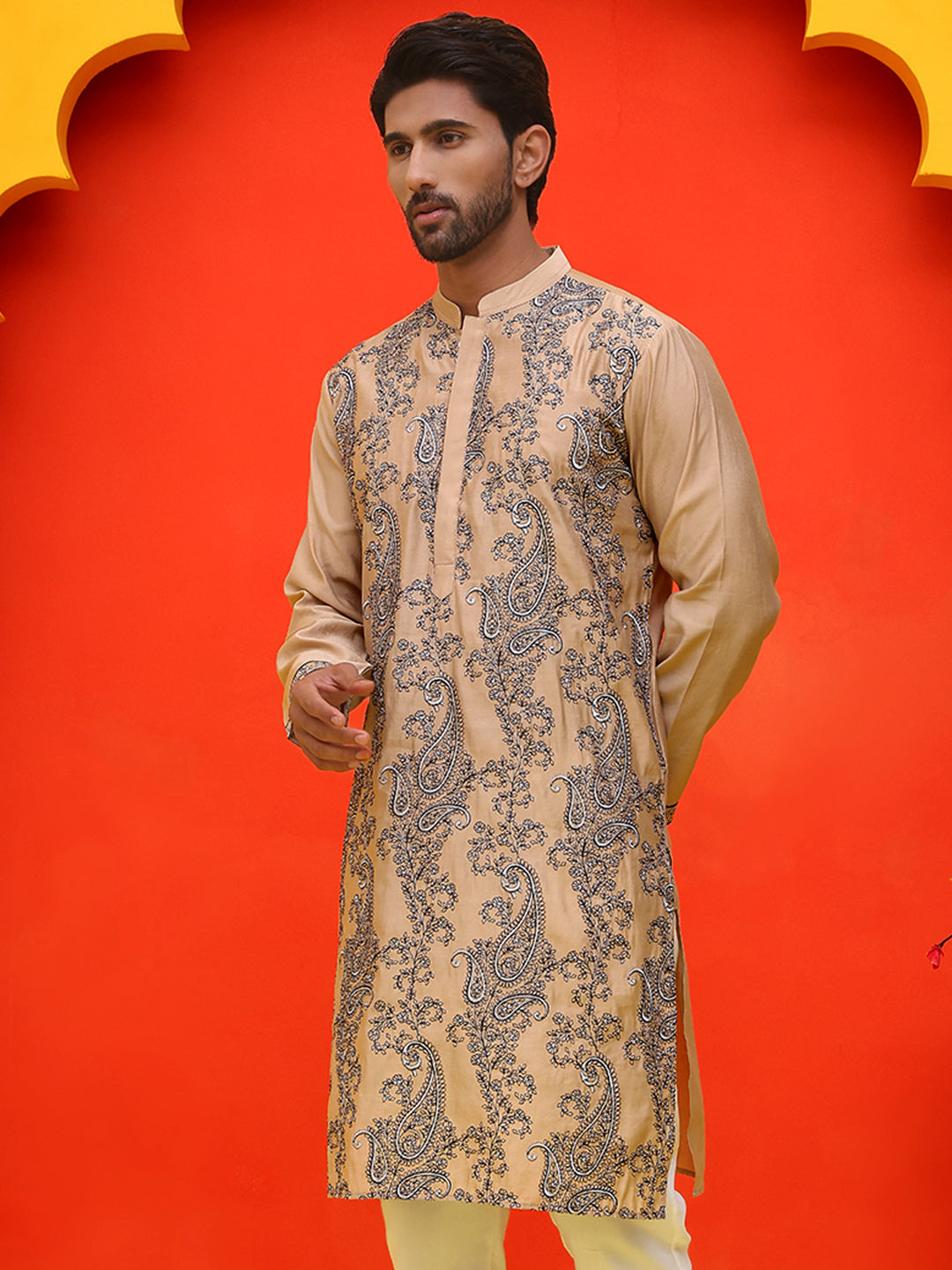 Embroidered & Sequins Kurtas For Men