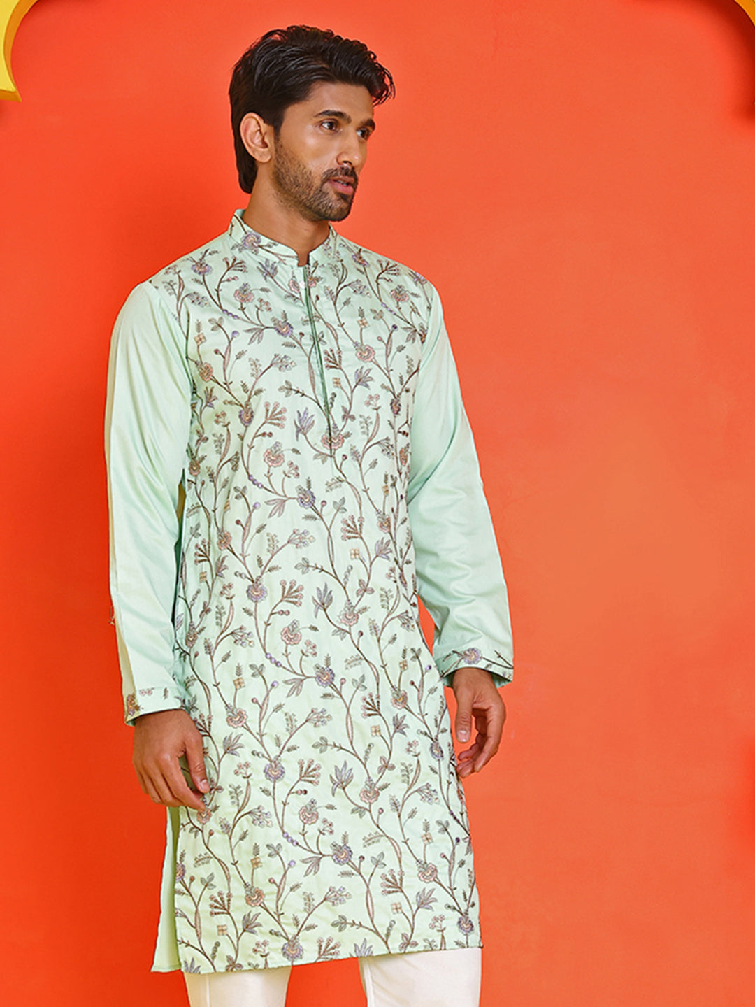 Floral Embroidered Straight Kurtas