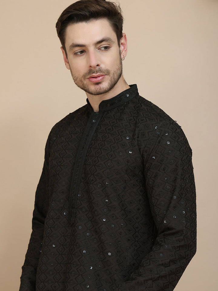 Embroidered Cotton Kurtas For Men