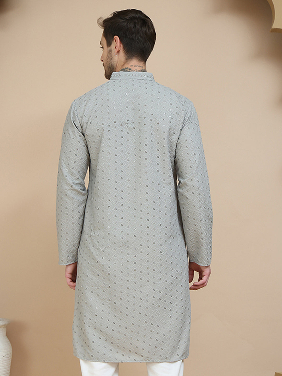 Embroidered Cotton Kurtas For Men