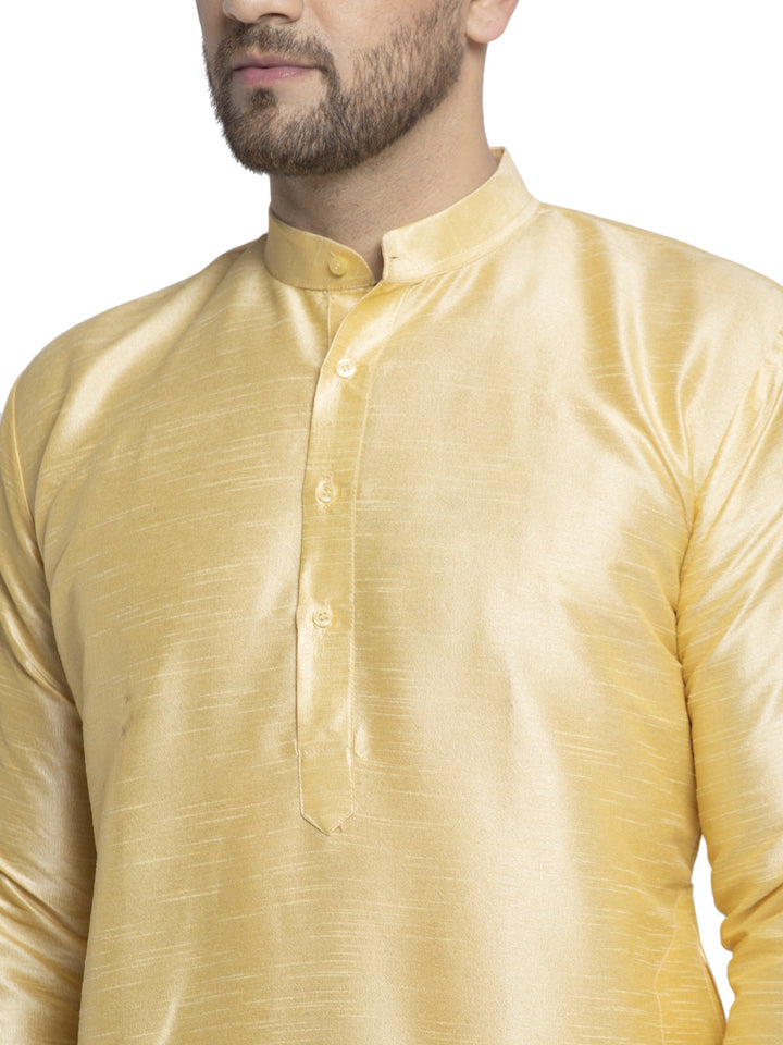 Men'S Solid Dupion Silk Kurtas