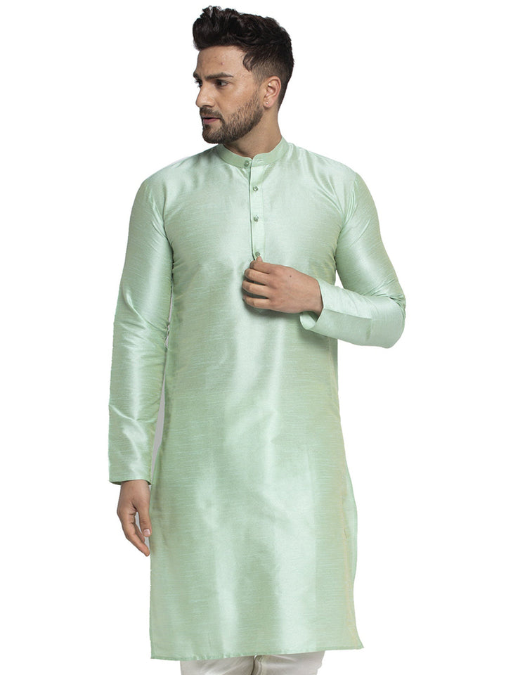 Men'S Solid Dupion Silk Kurtas