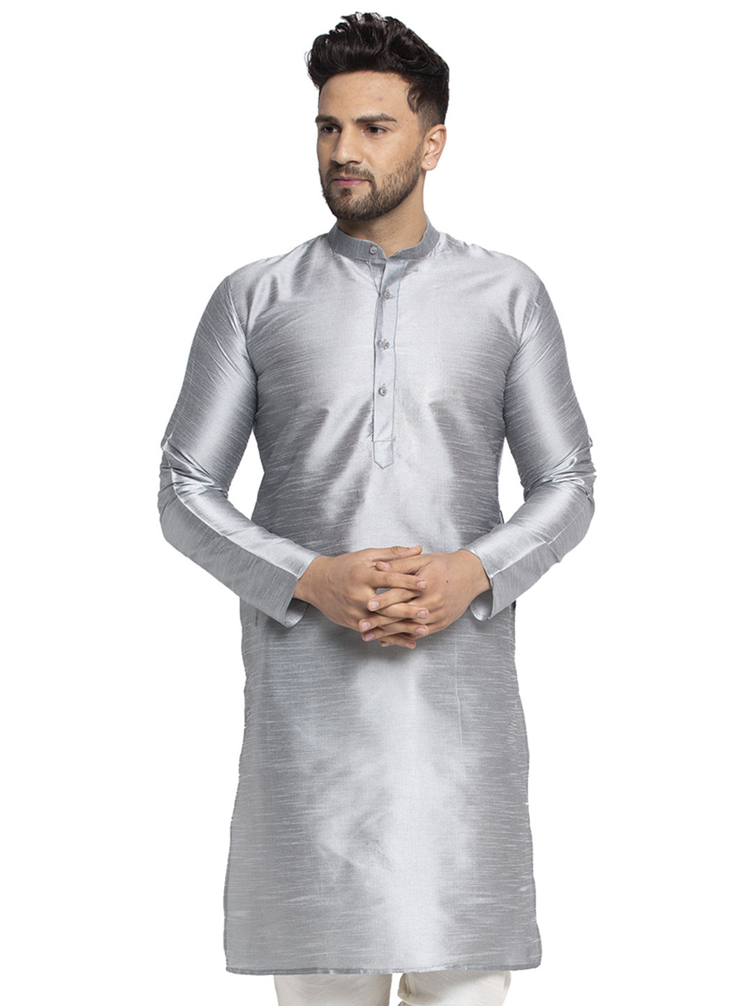 Men'S Solid Dupion Silk Kurtas