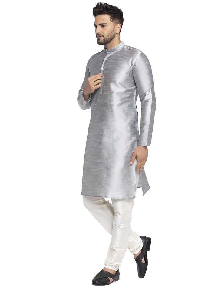 Men'S Solid Dupion Silk Kurtas