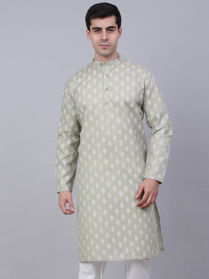 Men'S Cotton Floral Printed Kurtas