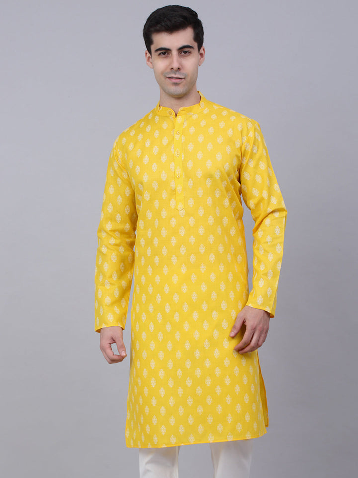 Men'S Cotton Floral Printed Kurtas
