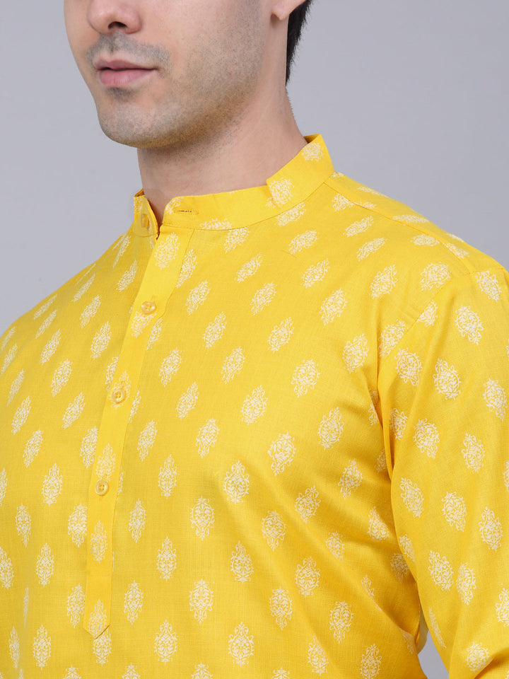 Men'S Cotton Floral Printed Kurtas