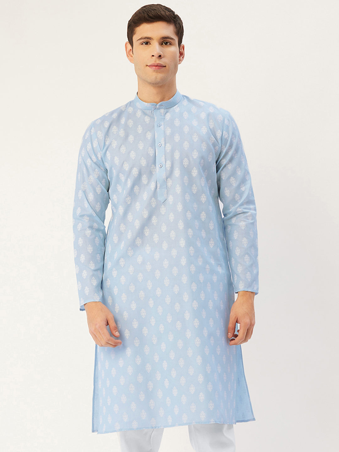 Men'S Cotton Floral Printed Kurtas