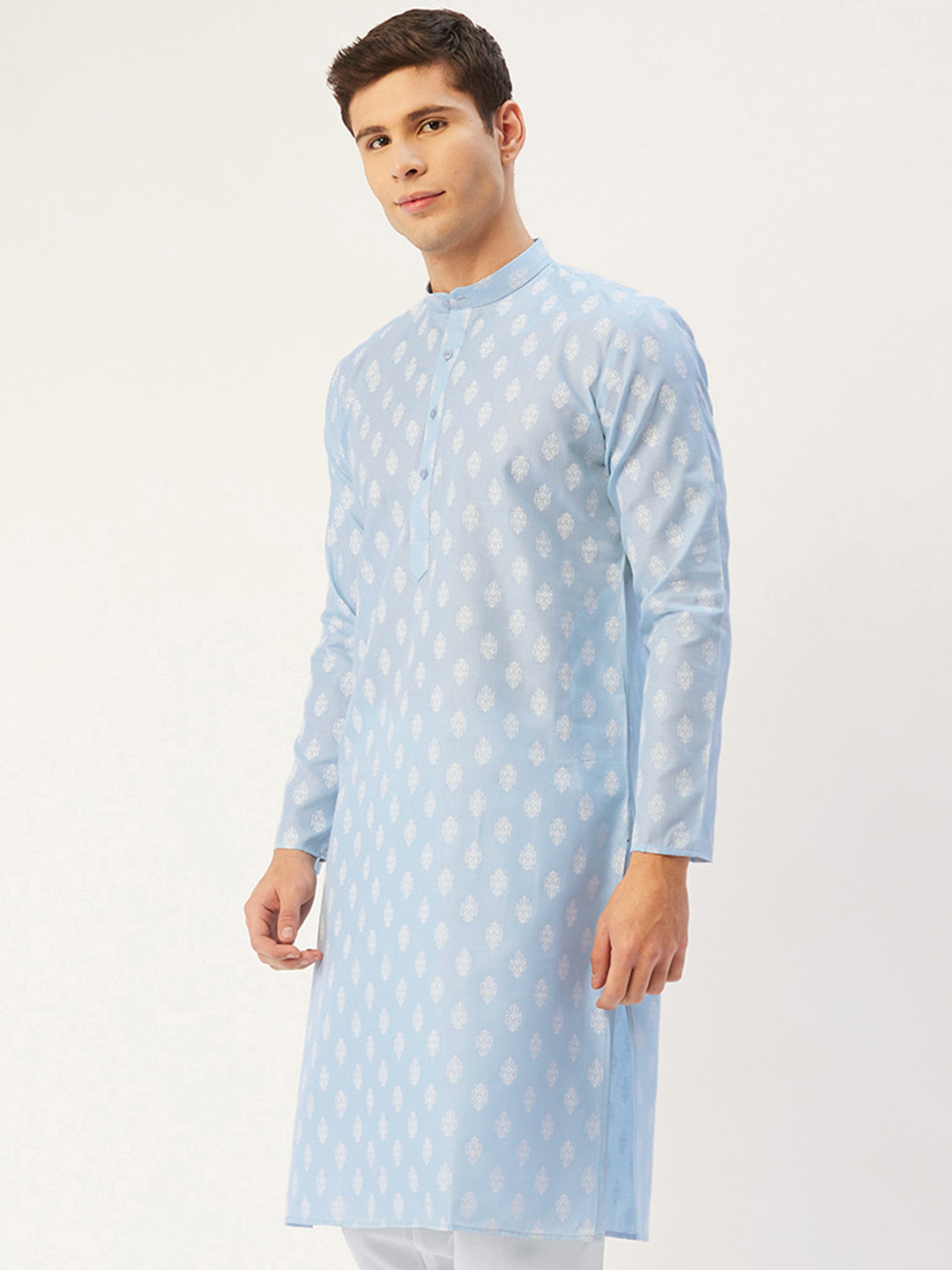 Men'S Cotton Floral Printed Kurtas