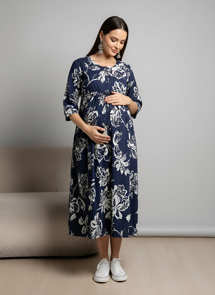 Printed Maternity Dress for Women