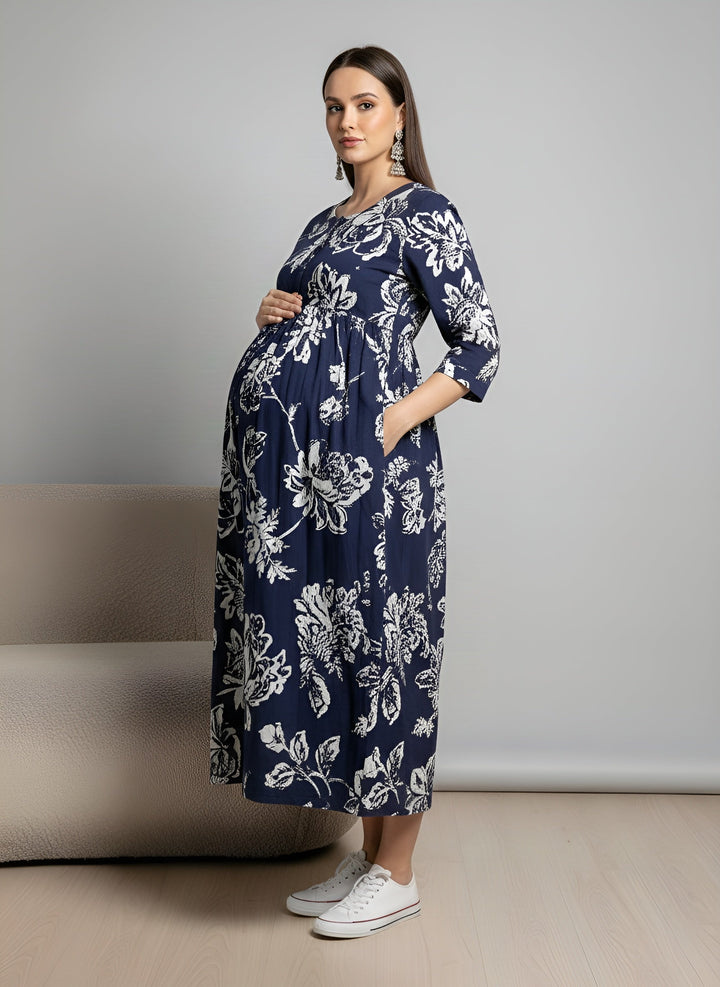 Printed Maternity Dress for Women