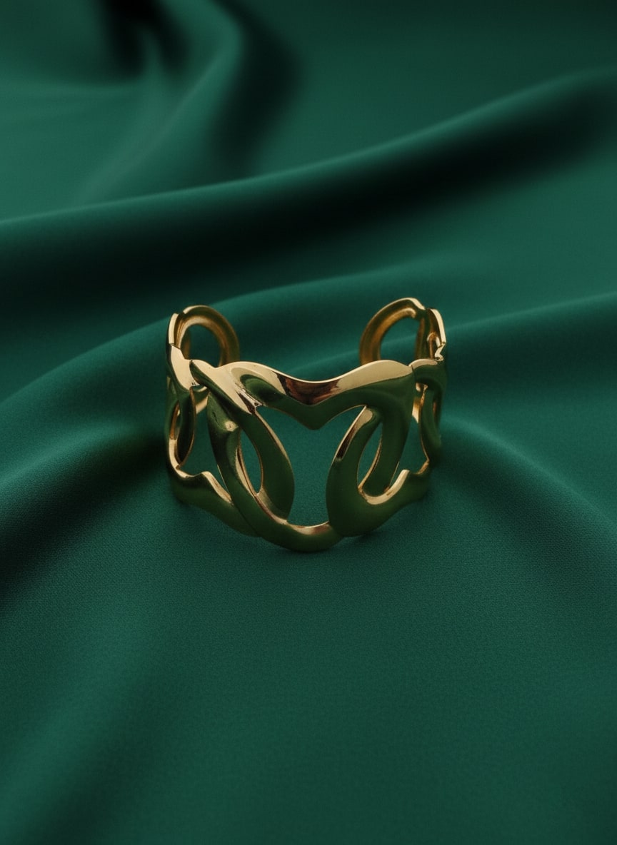 Premium Gold-Plated Bangle-Style Bracelet