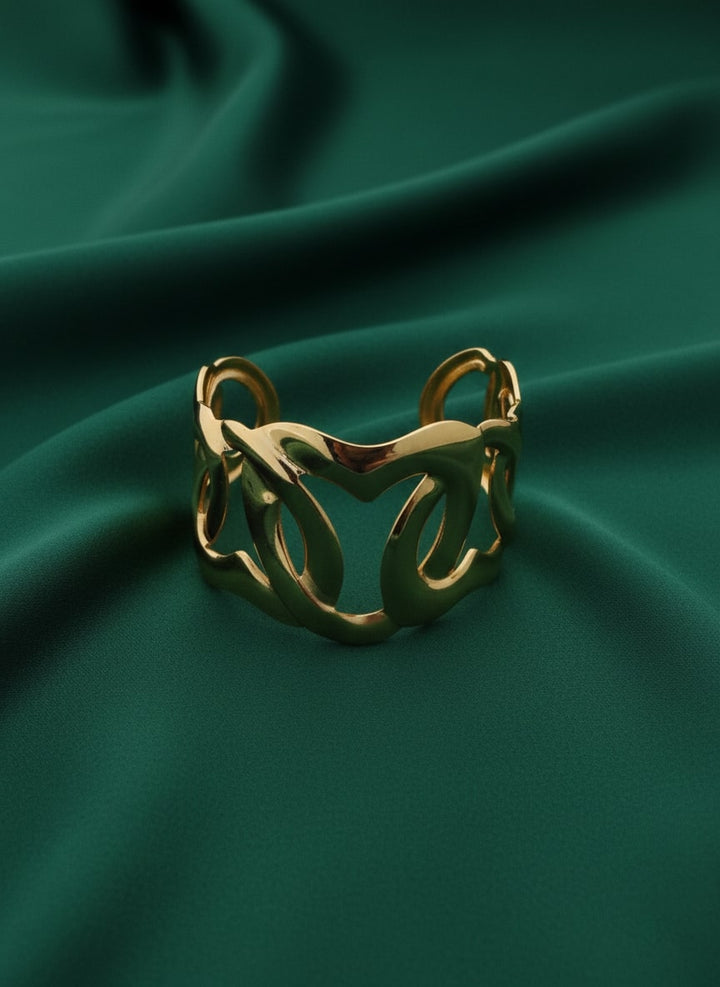 Premium Gold-Plated Bangle-Style Bracelet