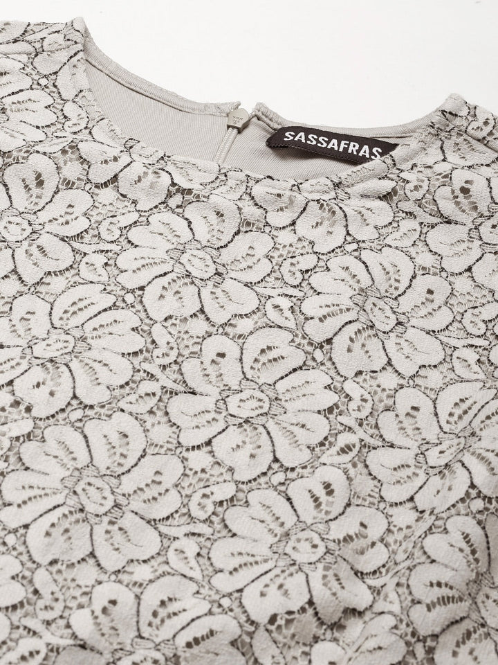 Women Lace Waist Cut-Out Dress