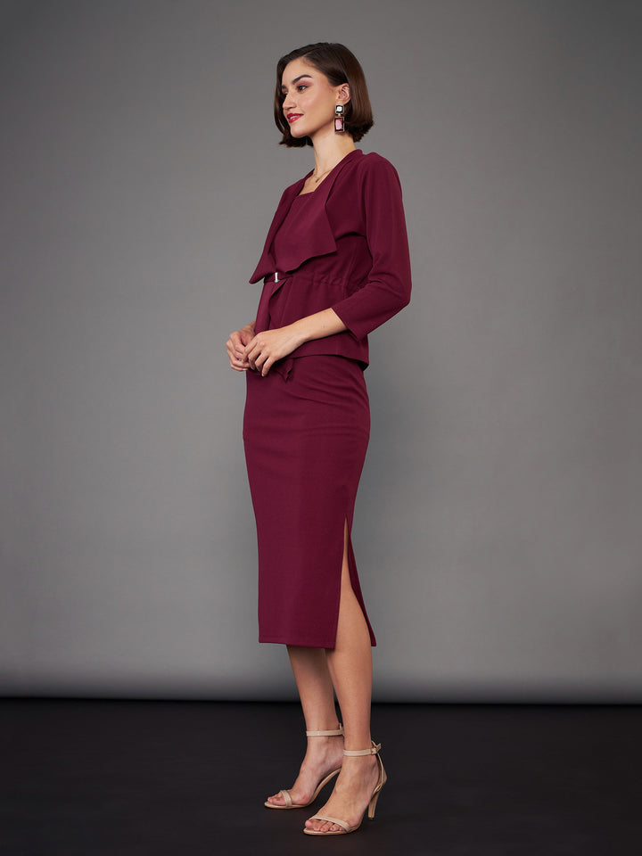 Women Strappy Bodycon Dress With Crop Shrug