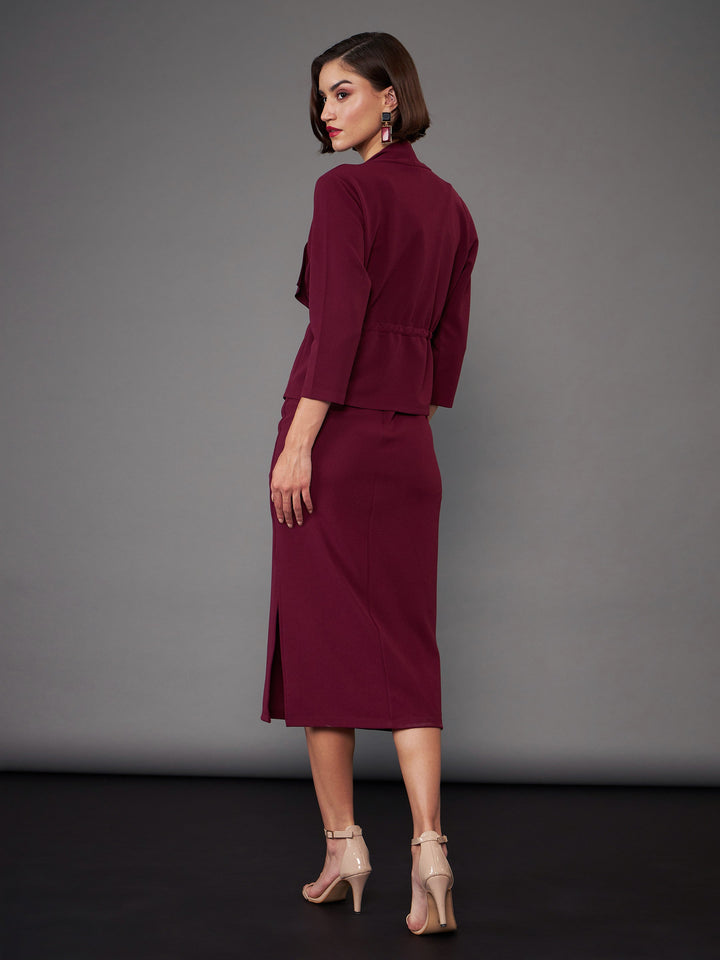 Women Strappy Bodycon Dress With Crop Shrug