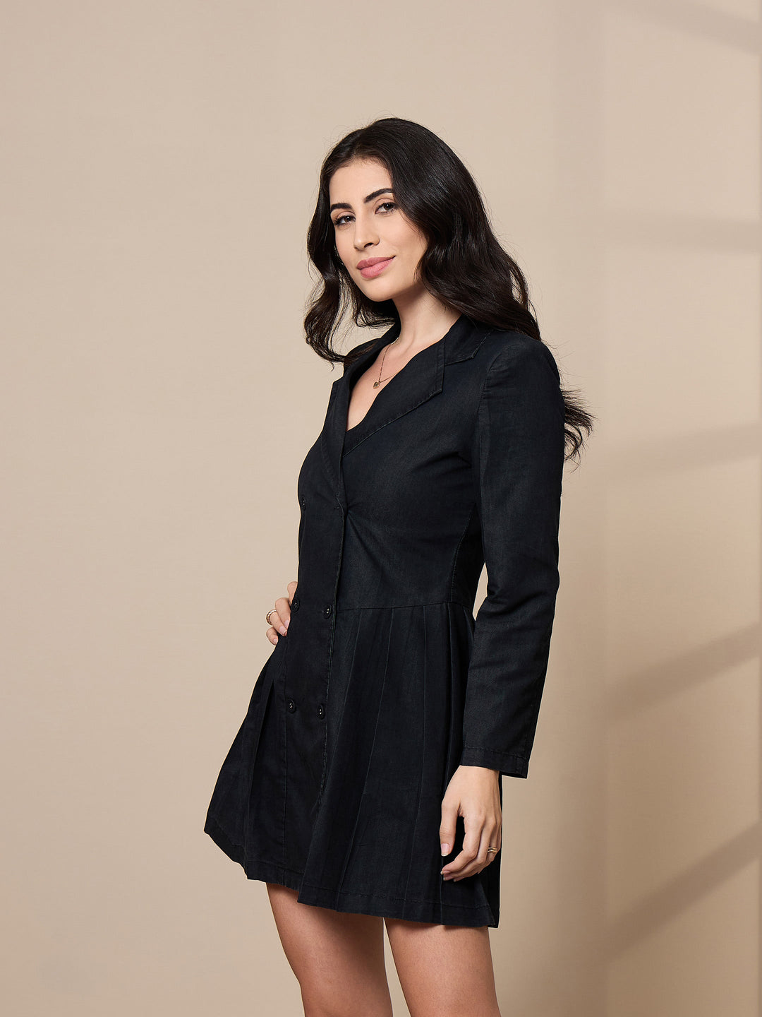 Women Collar Blazer Dress