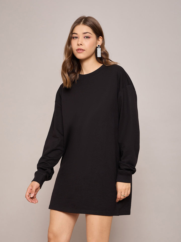 Women Terry Oversized Short Sweat Dress