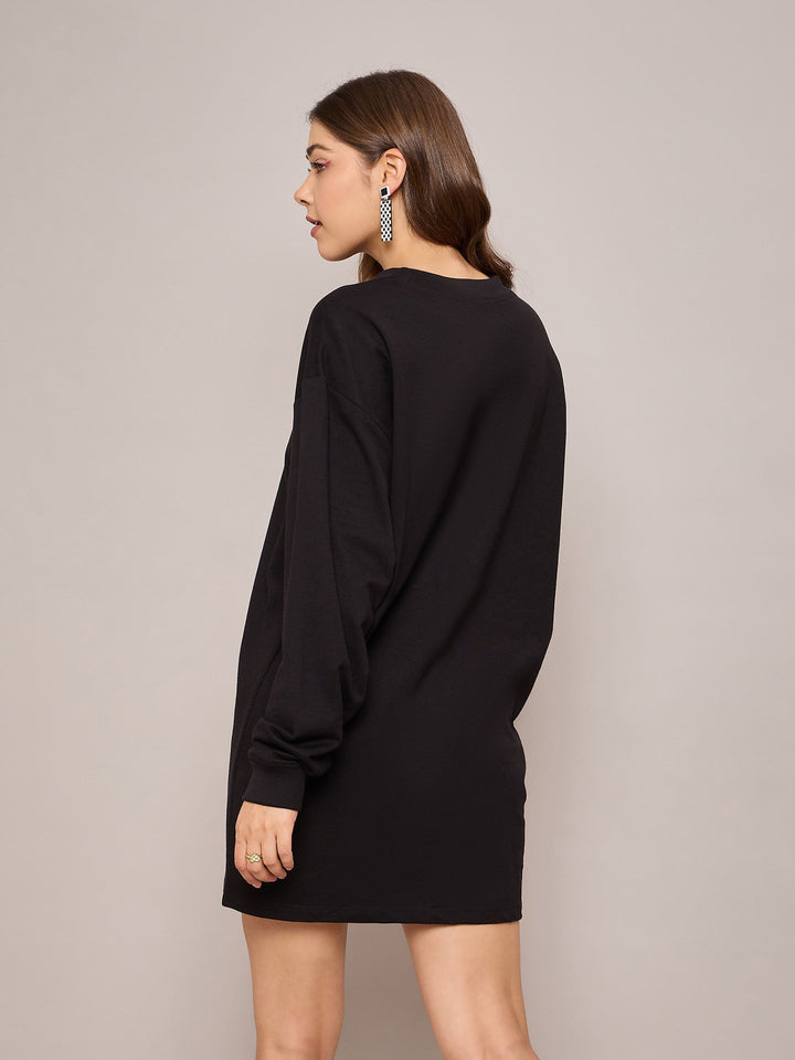 Women Terry Oversized Short Sweat Dress