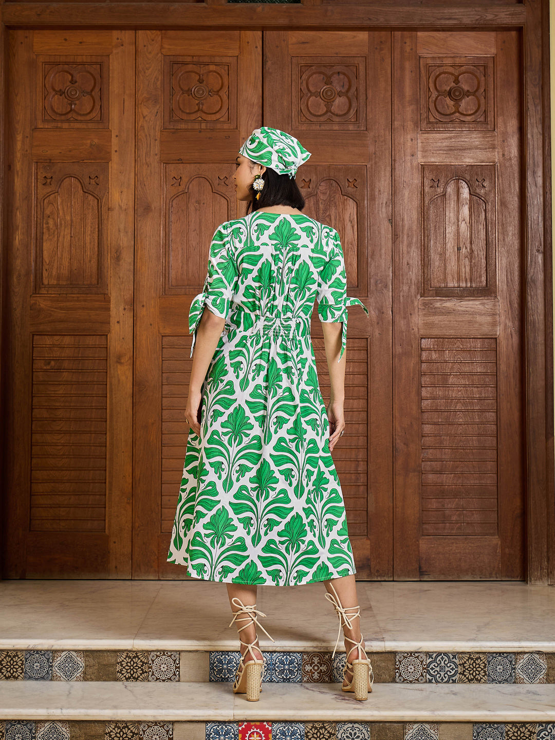 Women Front Button Midi Dress