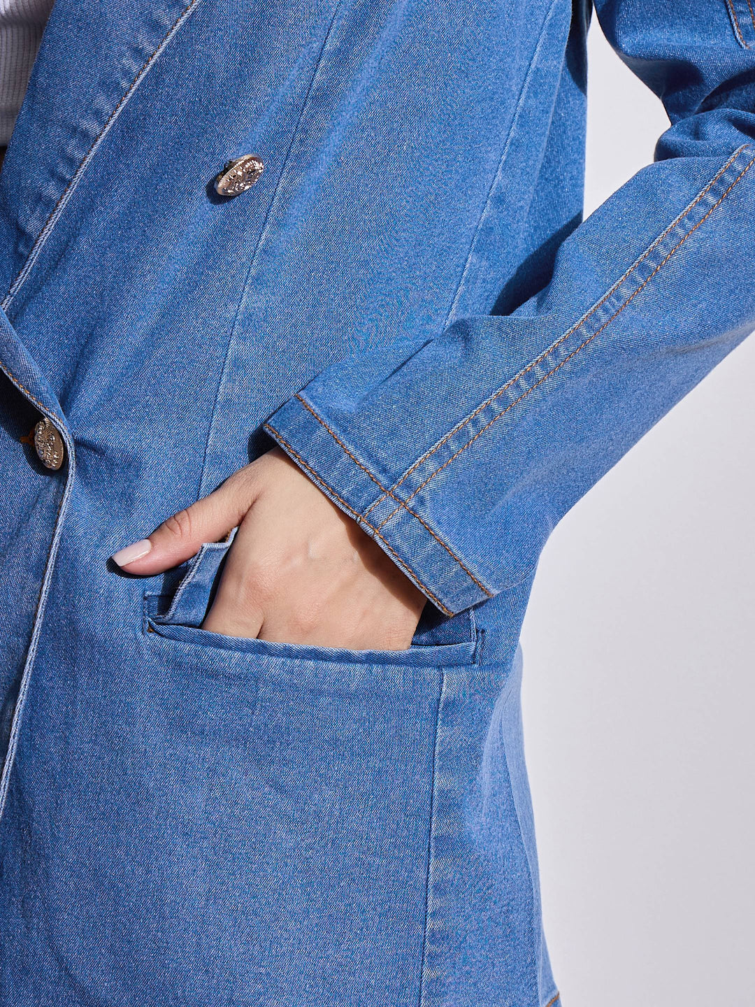 Women Notch Collar Full Sleeve Blazer