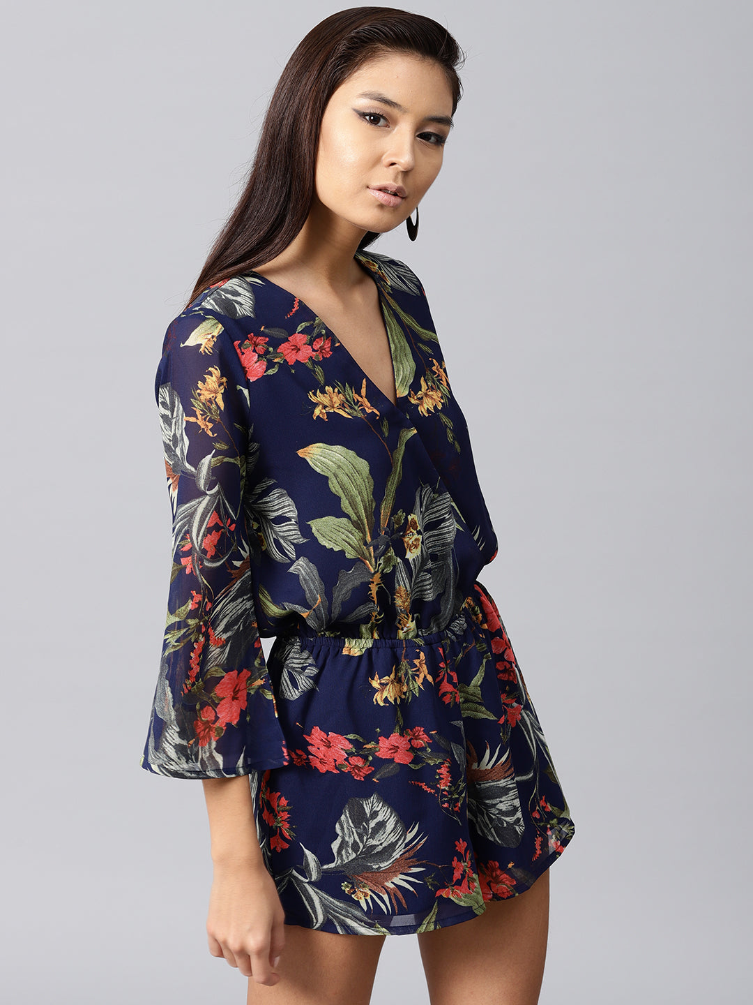 Tropical Wrap Romper