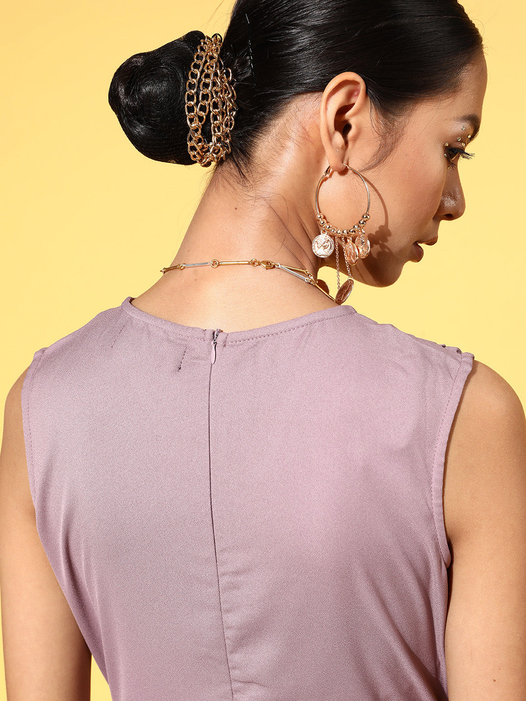 Women Wrap Gathered Jumpsuit