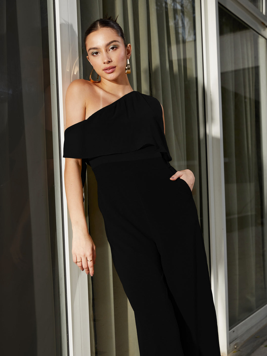 Women One Shoulder Jumpsuit