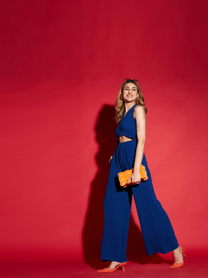 Women Knitted Halter Neck Jumpsuit