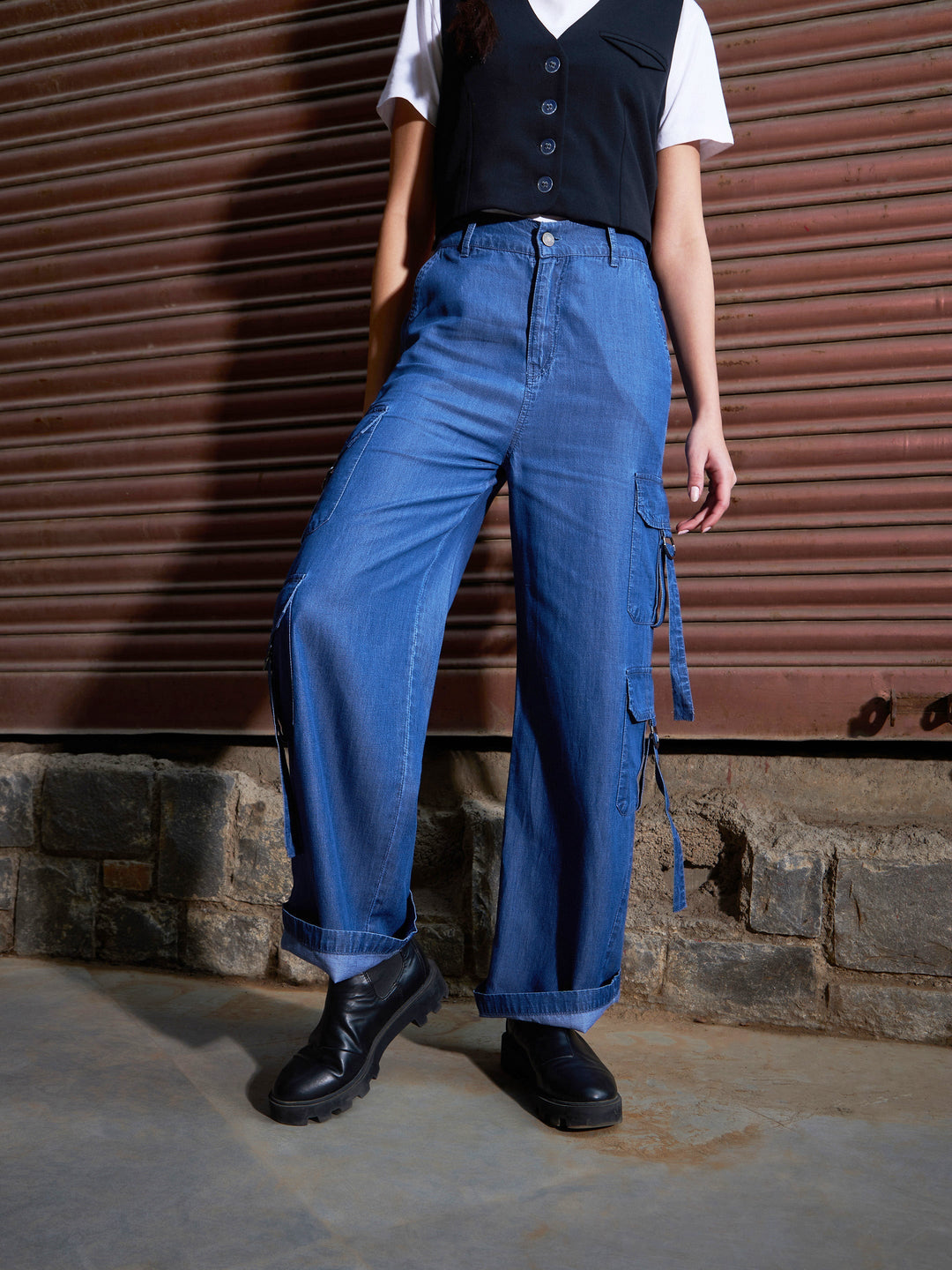Women Tencel Cargo Pants