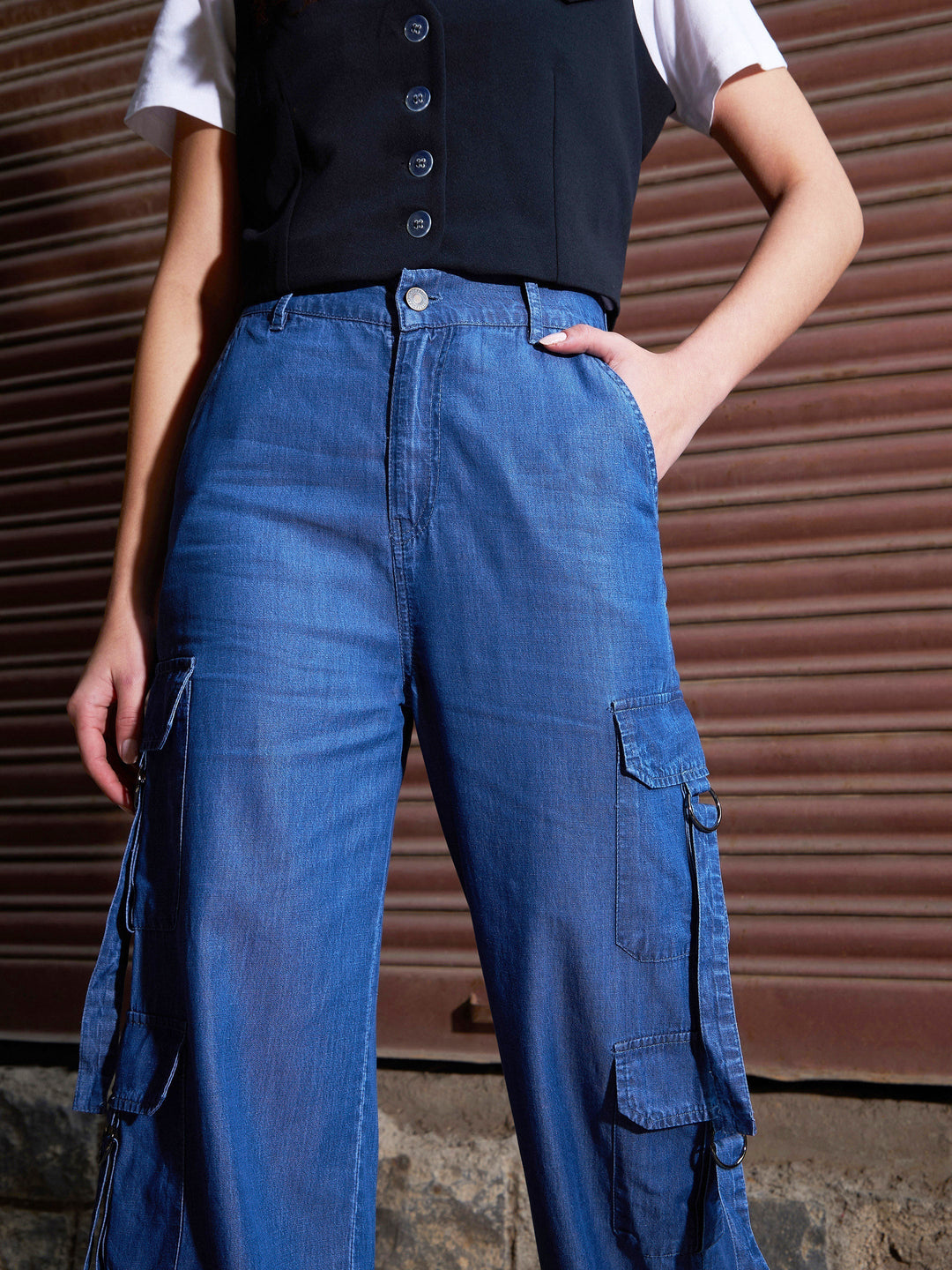 Women Tencel Cargo Pants