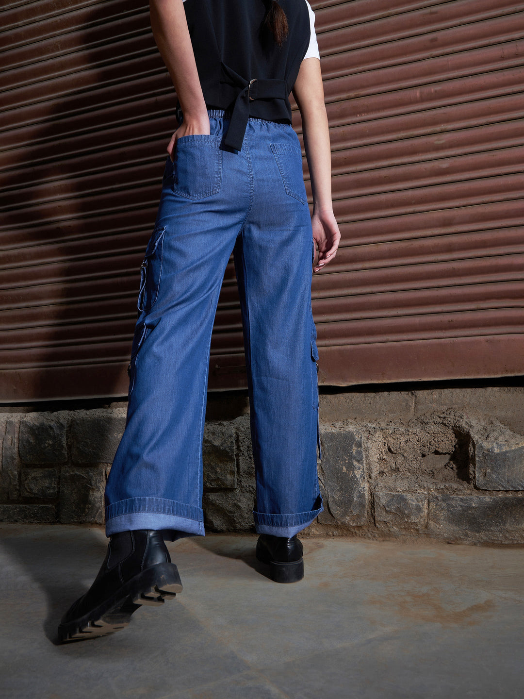 Women Tencel Cargo Pants