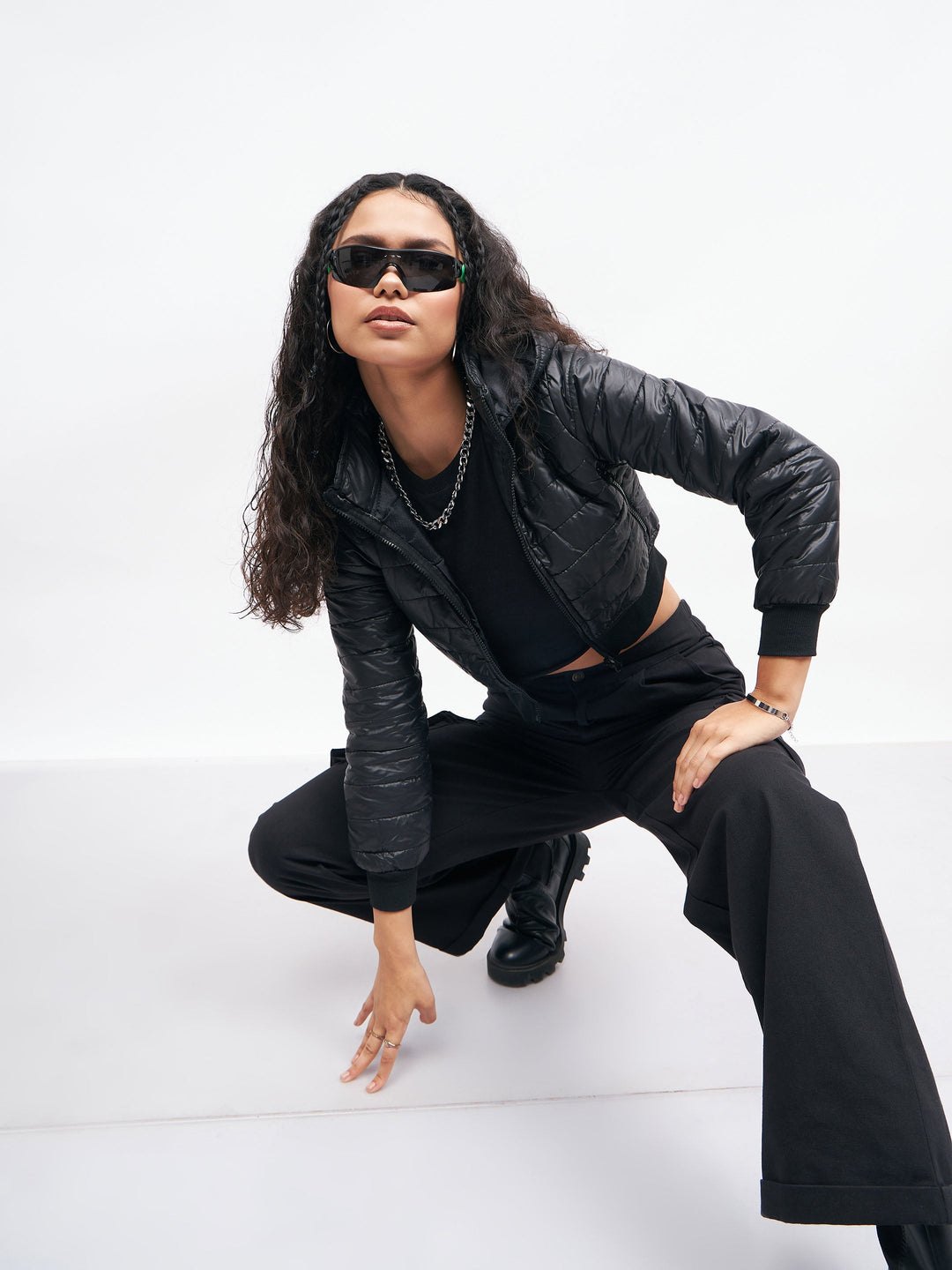 Women Box Pockets Straight Pants