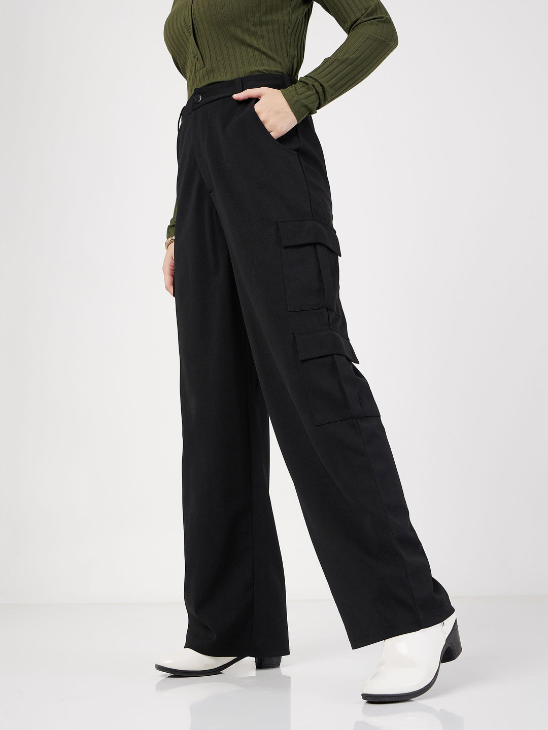 Women Multi Pocket Detail Cargo Pants