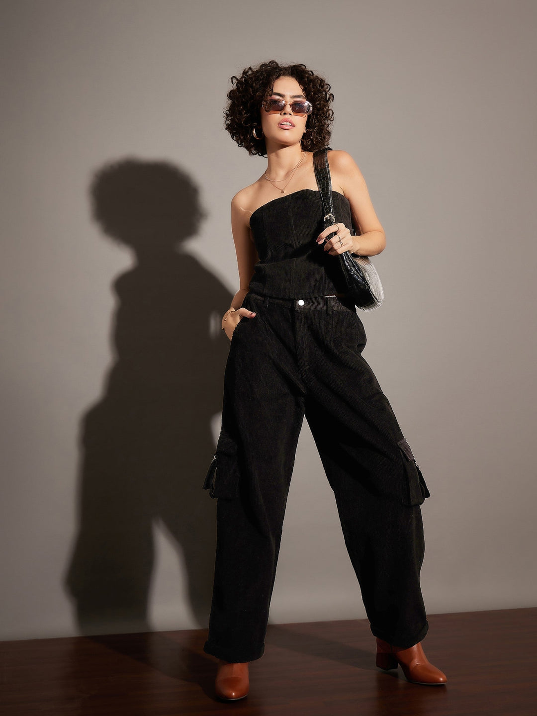 Women Corduroy Multi Pocket Cargo Pants