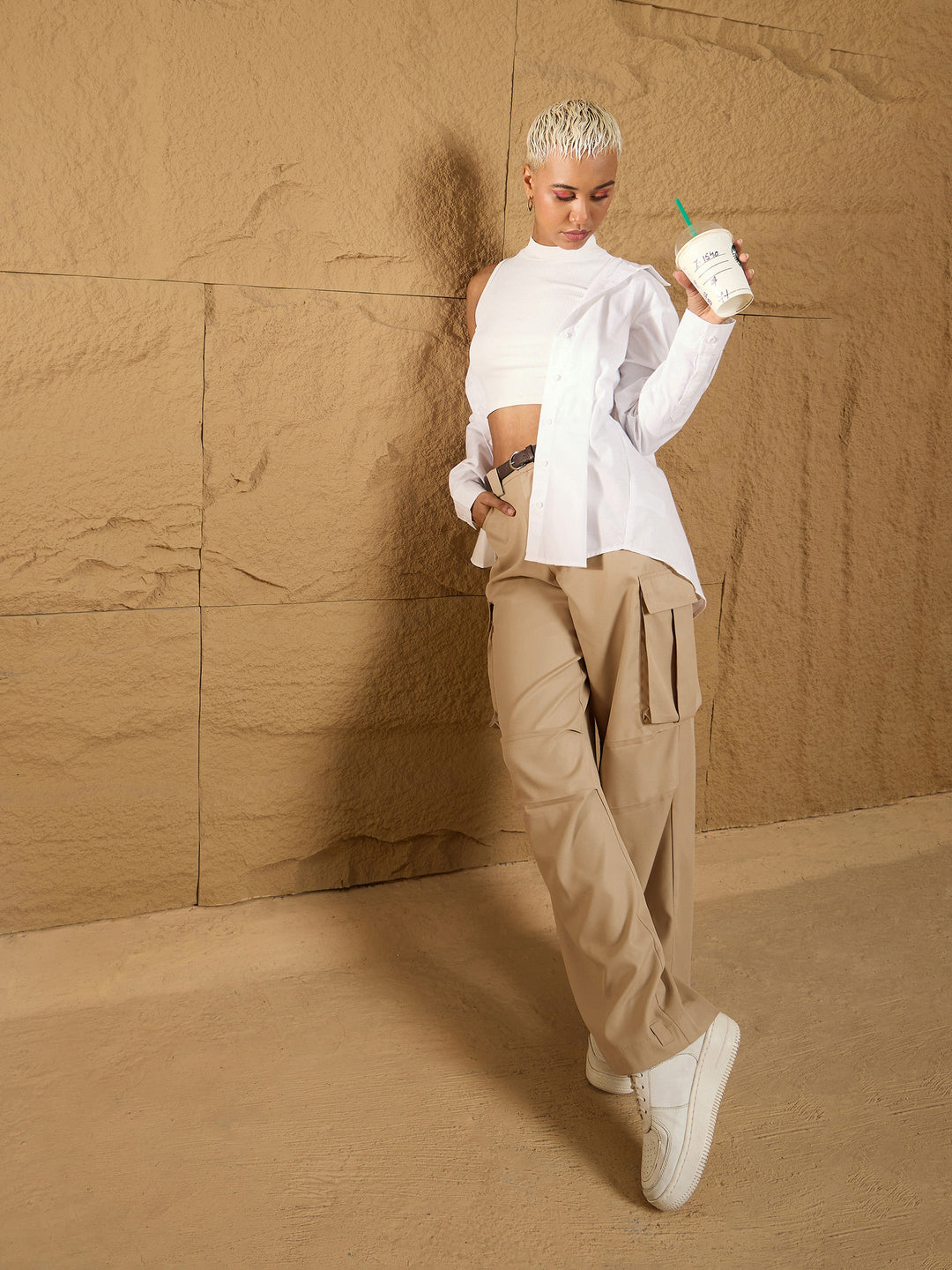 Women Side Pockets Parachute Korean Cargo Pants