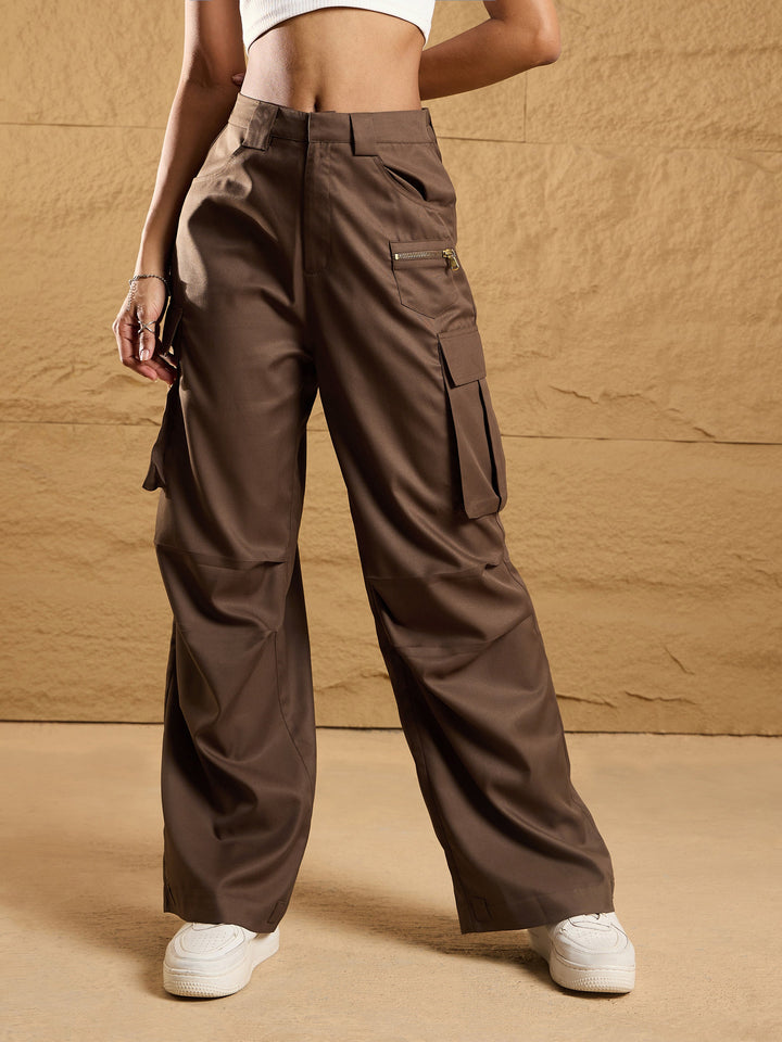 Women Side Pockets Parachute Korean Cargo Pants