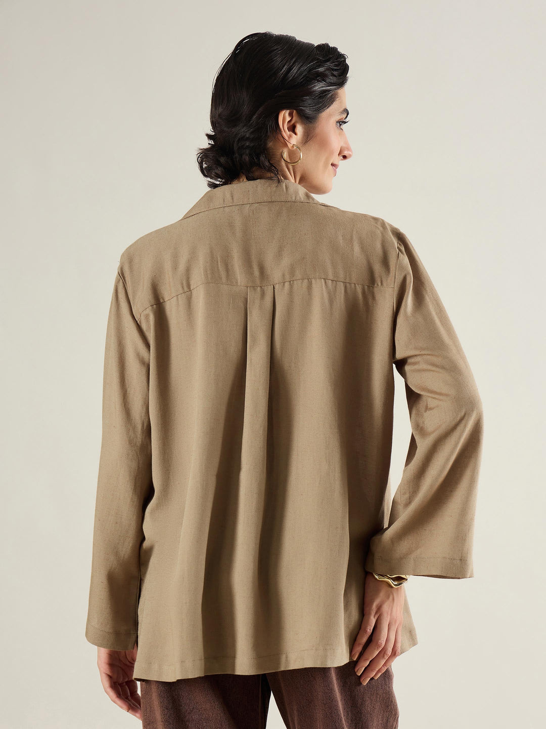 Women Linen Oversize Shirt