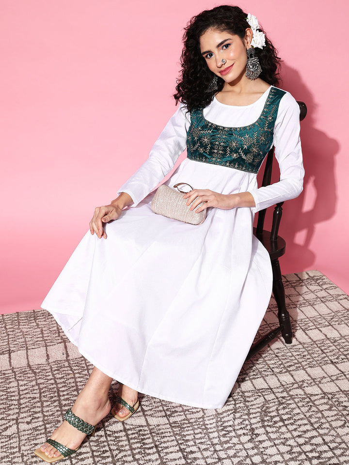 velvet Embroidered Jacket Anarkali Dress