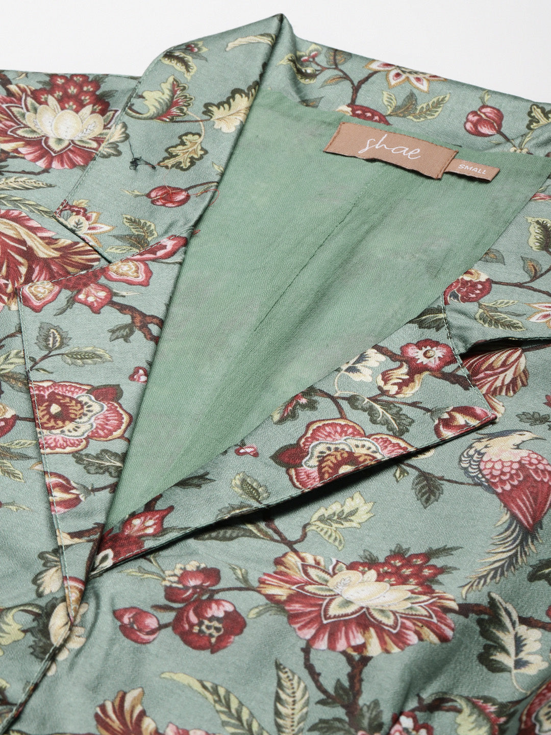 Floral Short Sleeves Blazer