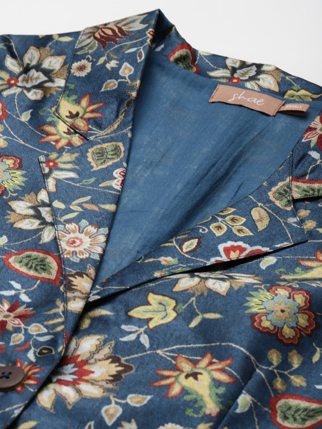 Floral Short Sleeves Blazer